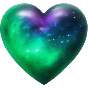 green and purple galaxy heart emoji
