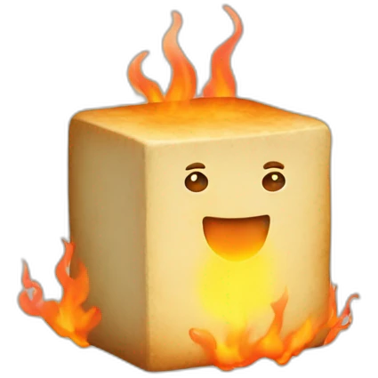 tofu-in-fire emoji