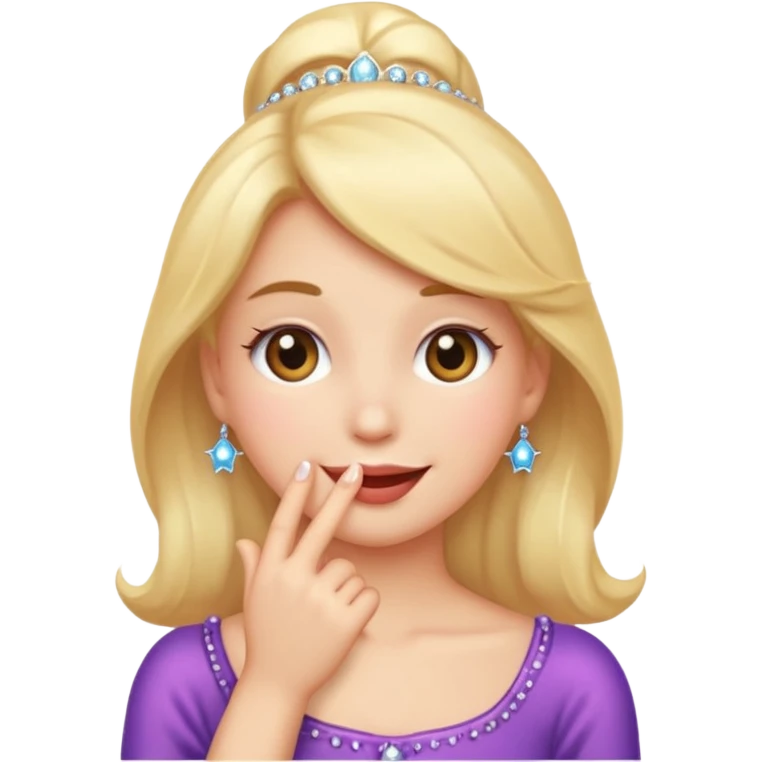 Emoji coquette, shy smile, hand near mouth (simplified), tiny sparkles, soft gradient background, 512x512, transparent background

 emoji