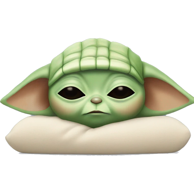 baby yoda sleeps with his eyes closed emoji