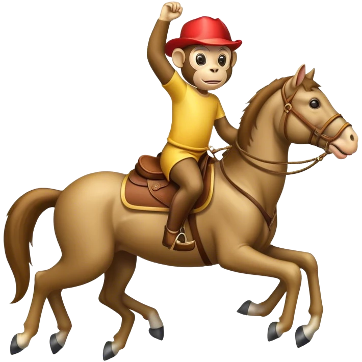 Monkey riding horse emoji