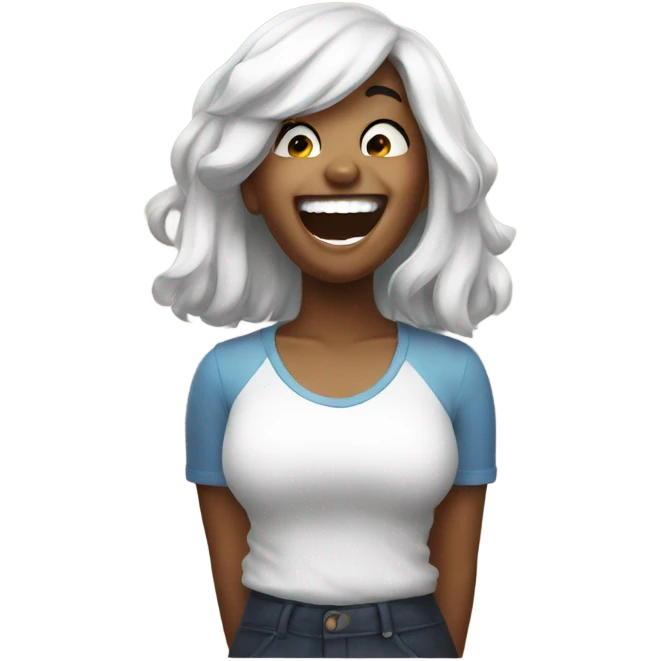 Laughing so hard girl emoji