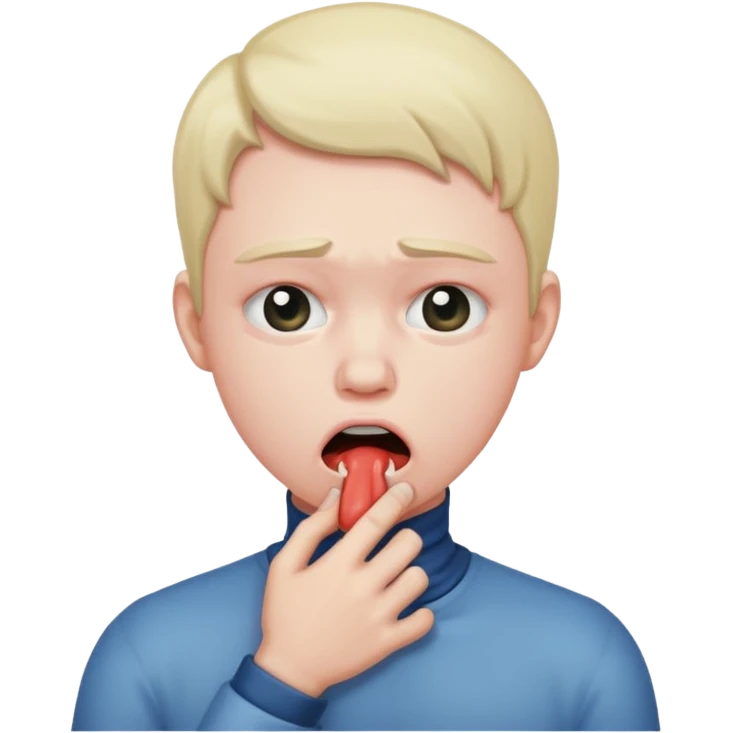person choking themselves emoji