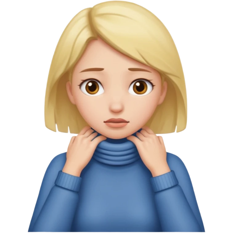 Girl pretending to choke herself  emoji