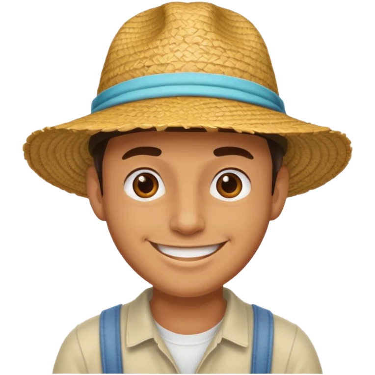 man summer hat emoji