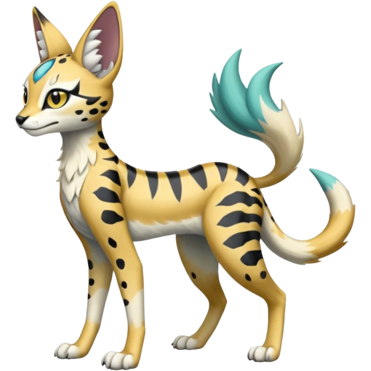 Meloetta-Trico-Nargacuga-Sergal-Serval-Cresselia-Fakémon-creature-hybrid emoji