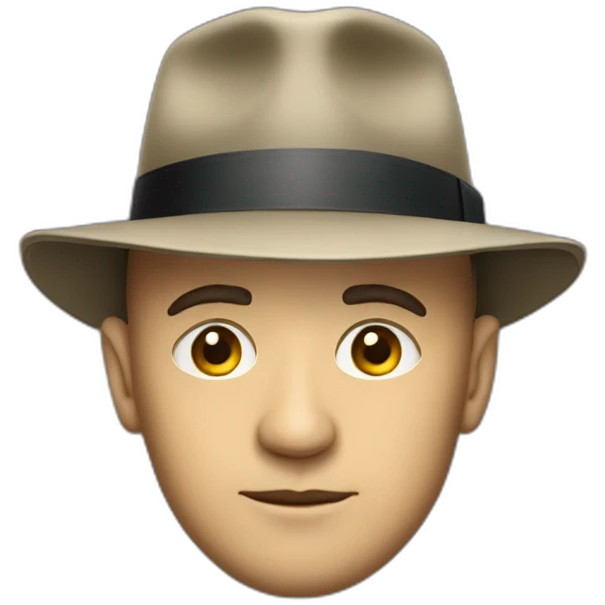 oppenheimer with hat emoji