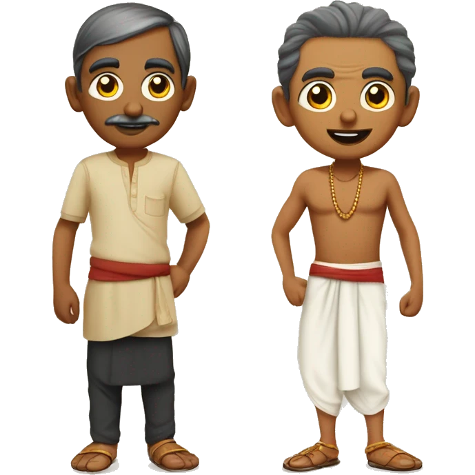 indian chacha with desi lungi and banyan emoji
