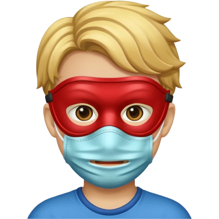 a boy wearing mask emoji