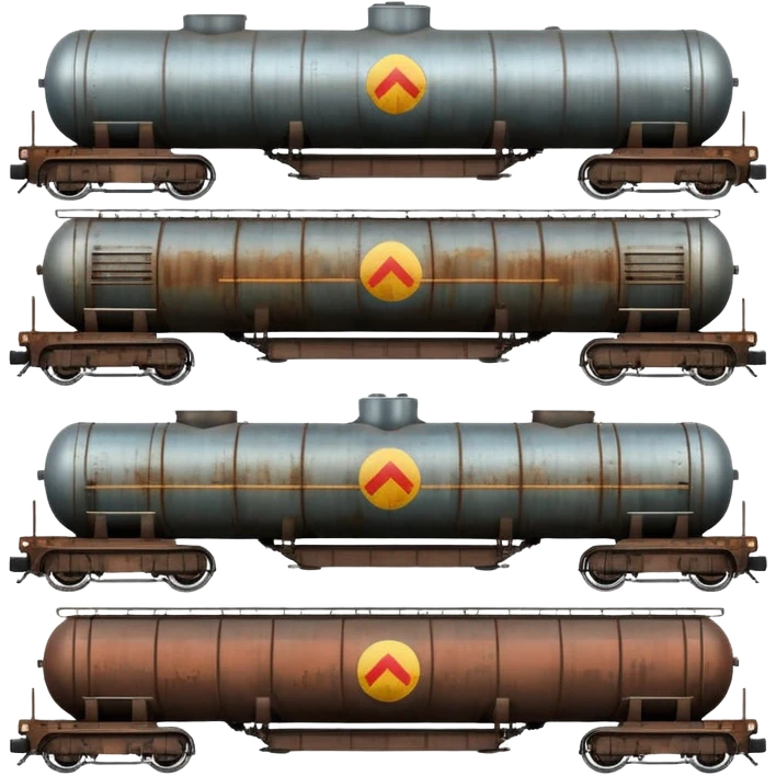 a long train with tank cars emoji