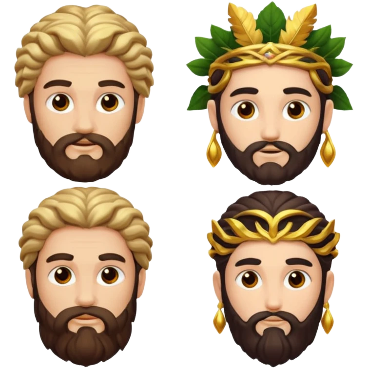 dionysus, zeus, and dionysus’ mother emoji