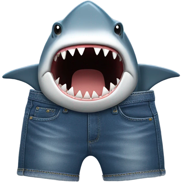 Sharks with jeans on emoji