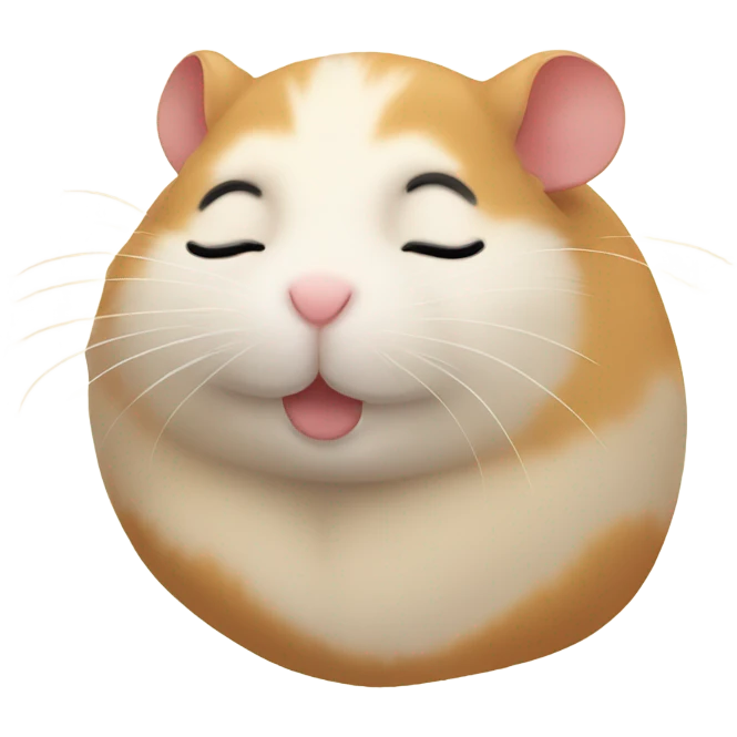 Hamster sleeping emoji