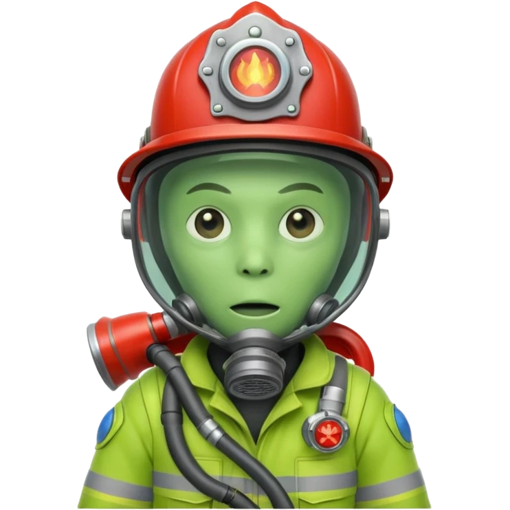 Alien firefighter  emoji