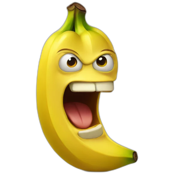 angry banana emoji