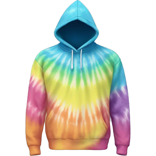 Tie dye hoodie emoji