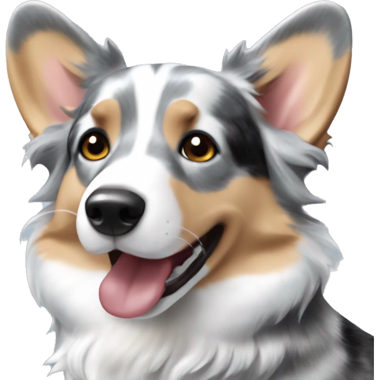 Blue Merle welsh corgi emoji