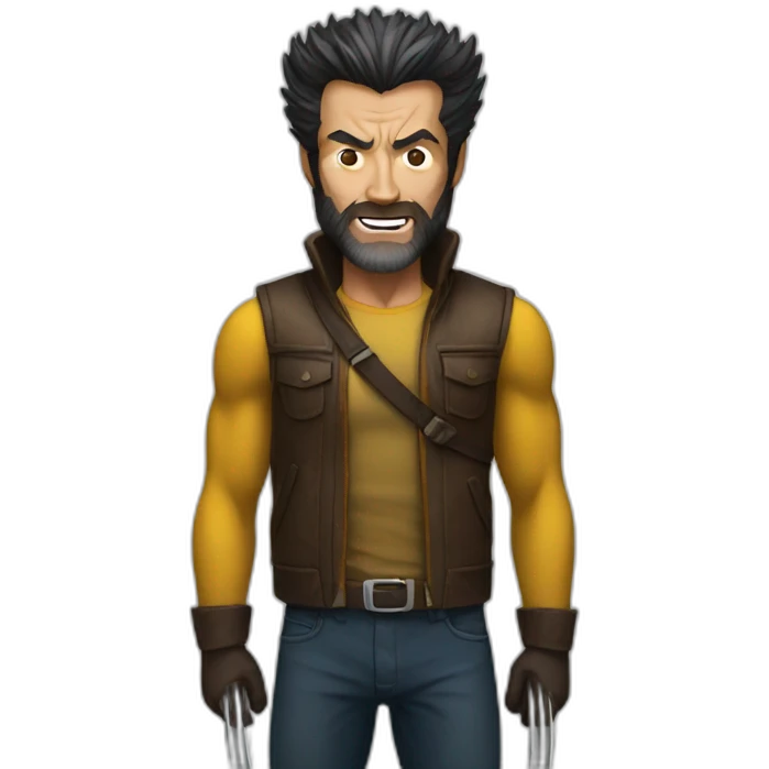 Man with  wolverine emoji