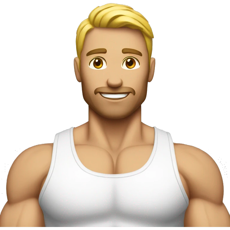 white fitness trainer muscle emoji