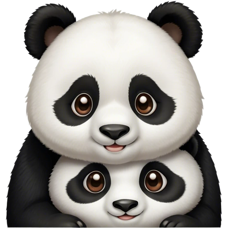 panda mom and daughter emoji