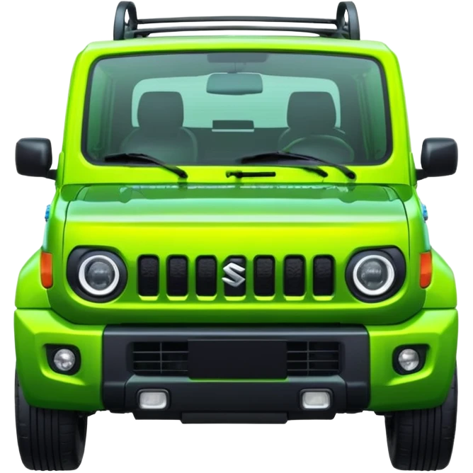 neong green suzuki jimny 2025 frontal angle emoji