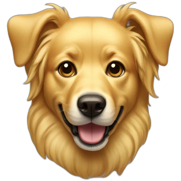 Golden dog emoji