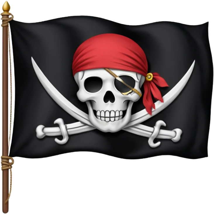 Drapeau pirate avec écrit "Libérez Fazer" emoji