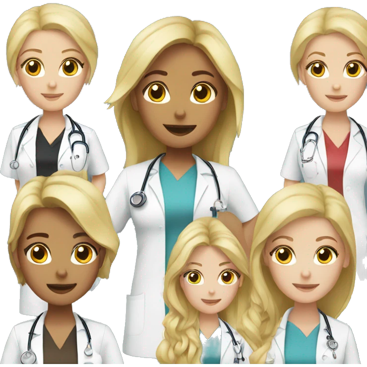 2 blonde doctor girls emoji