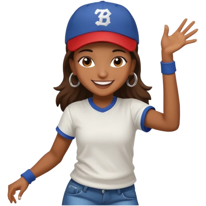 create a hiphop dance girl emoji emoji