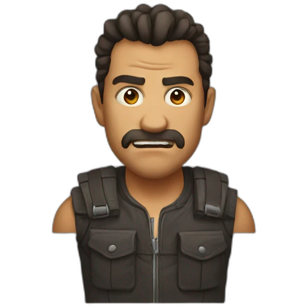 Ferocious man emoji
