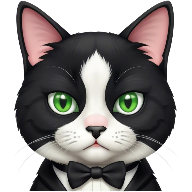 Angry tuxedo cat emoji
