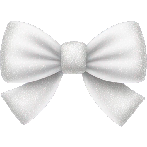 white bow with glitter emoji