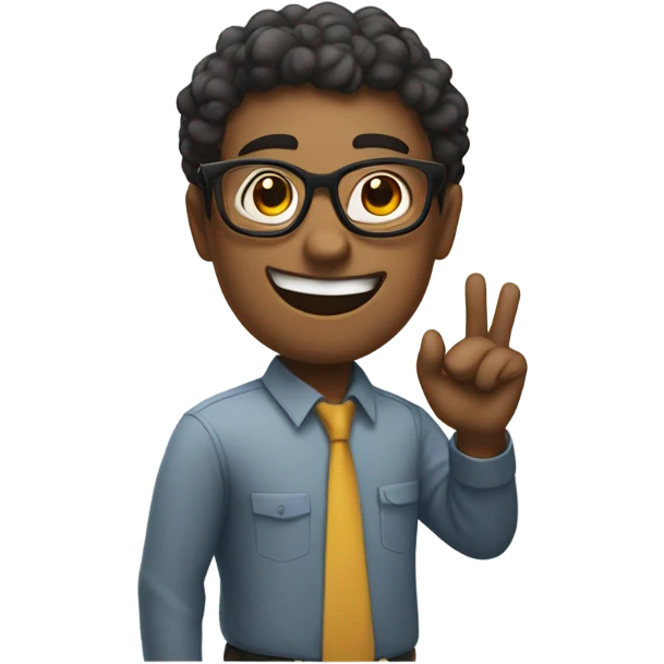 saluting nerd emoji
