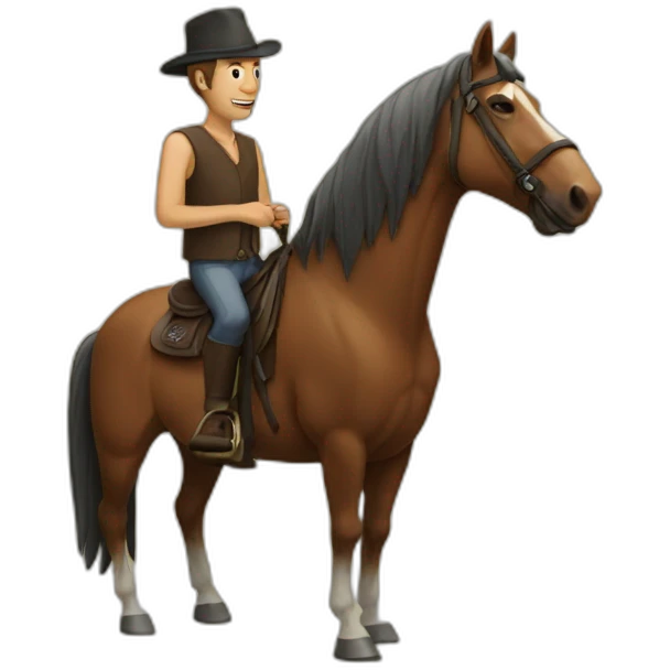 Horse and man emoji