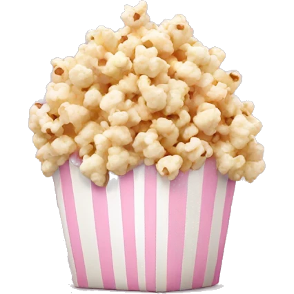 Light pink popcorn emoji