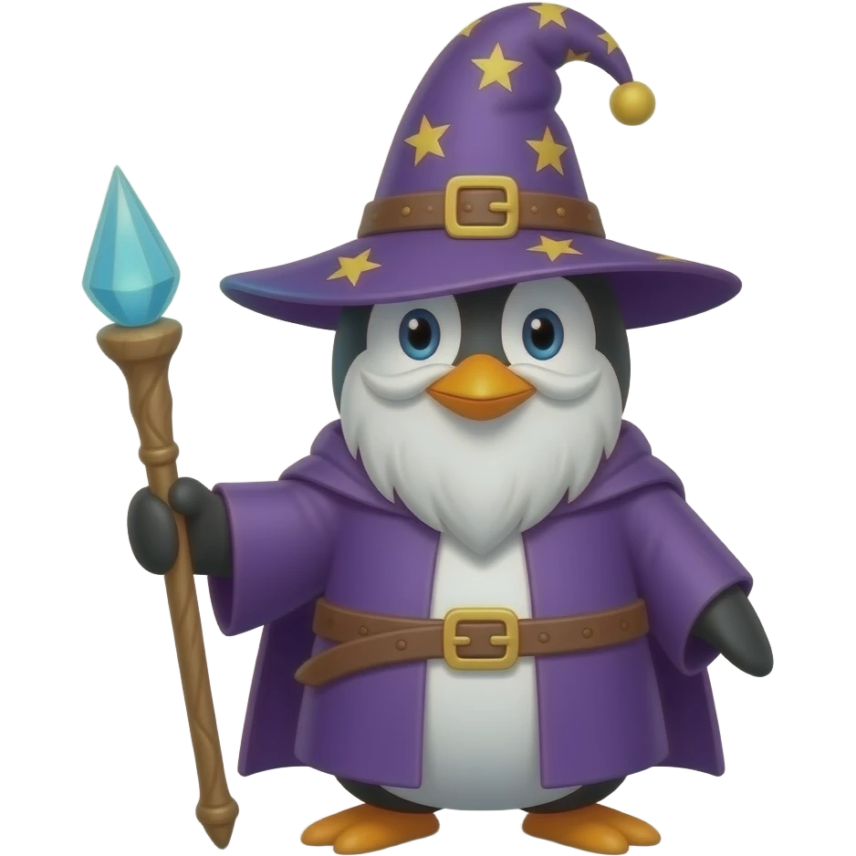 Penguin Wizard emoji
