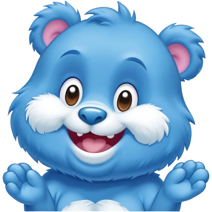 Beastly from Care Bears laughing  emoji
