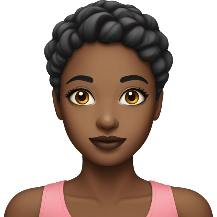 Girl with makeup emoji
