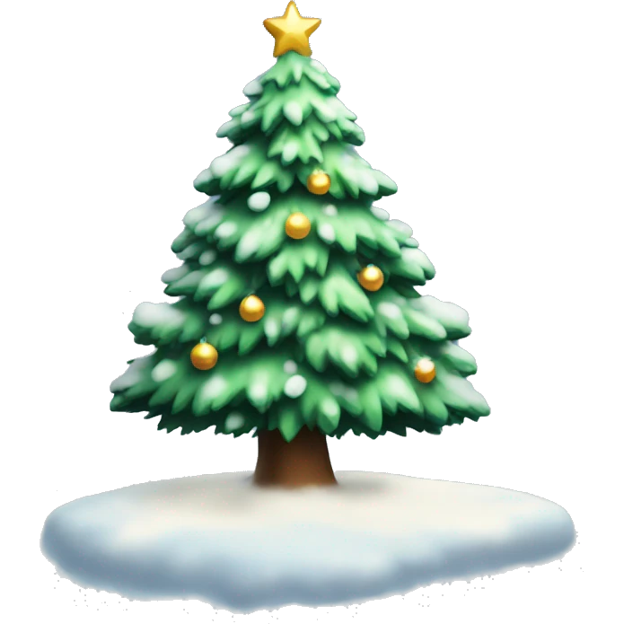 Snowy Christmas tree emoji