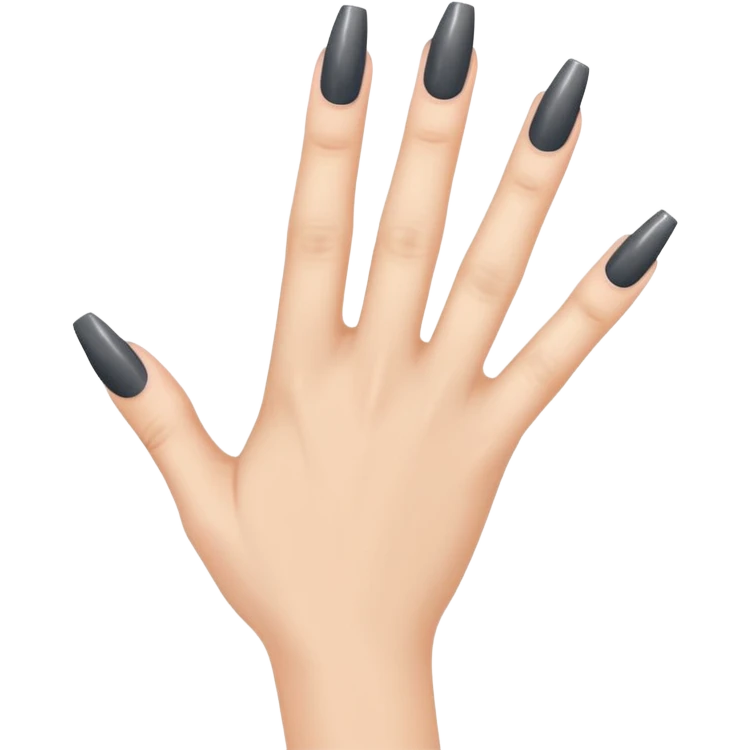 Christian Louboutin dark grey nail polish  emoji