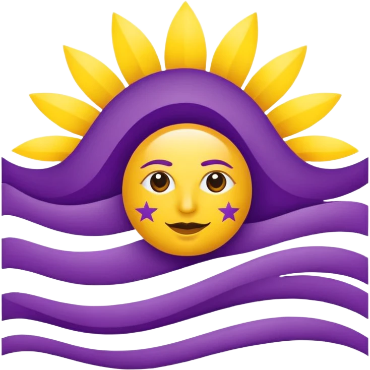 FLAG OF HISPANIC PEOPLE 🏳️💜☀️💜🏳️ emoji