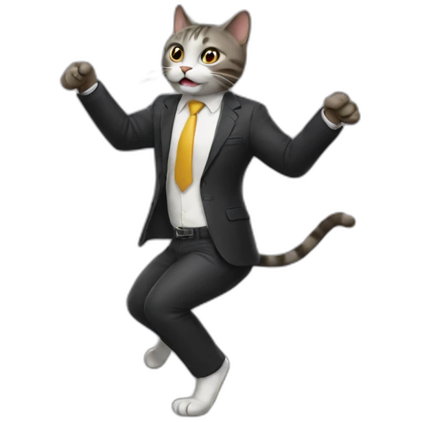 cat dancing to 50 cent emoji