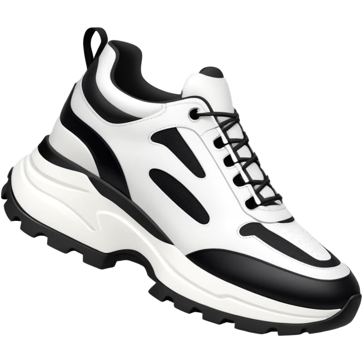 white and black tracks balenciaga shoes emoji