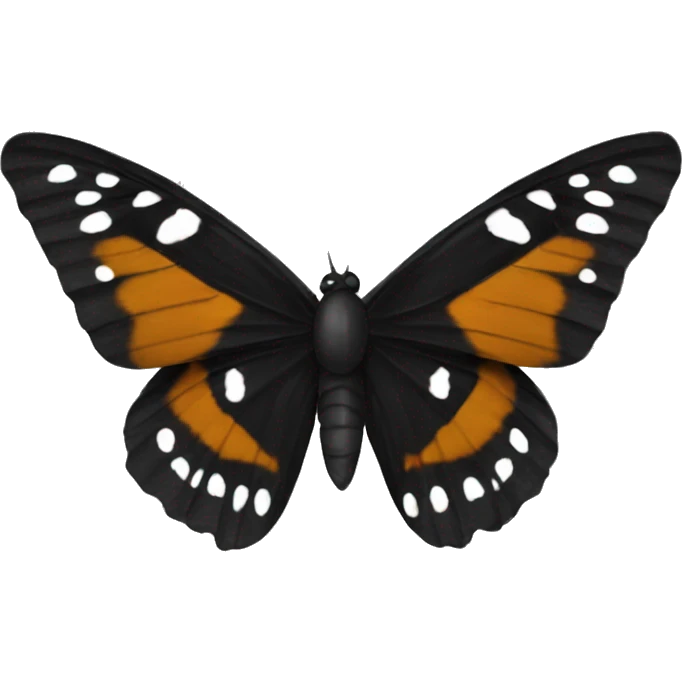 Borboleta preta emoji