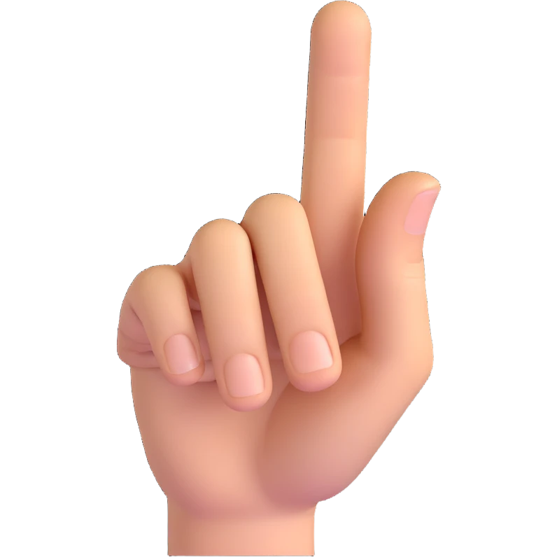 index finger pointing down emoji