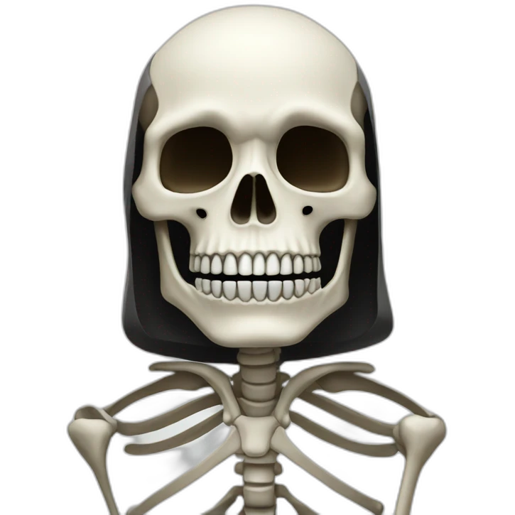 Skeleton with lips emoji