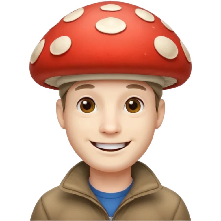 mushroom capped man
 emoji