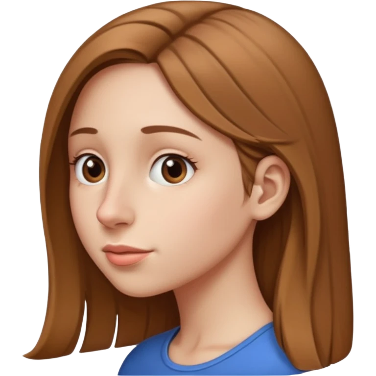 Girl with very very big Nose, side view emoji