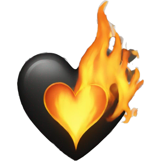 Black heart fire emoji