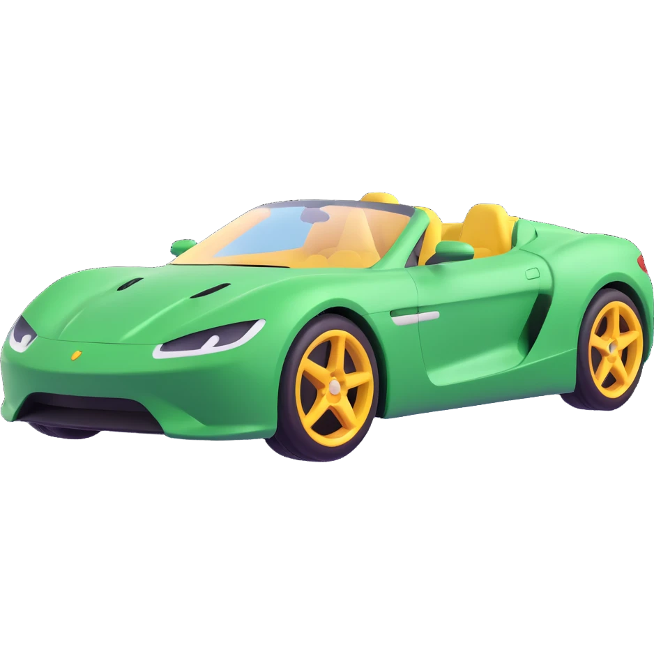 luxury sports car emoji, high detail, smooth edges emoji